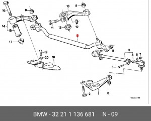 Тяга рулевая 32 21 1 136 681 BMW