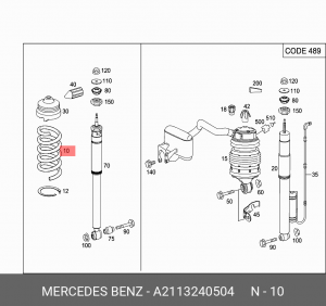 Пружина подвески A 211 324 05 04 MERCEDES BENZ