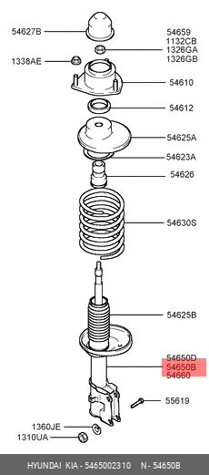 Амортизатор подвески 5465002310 HYUNDAI KIA