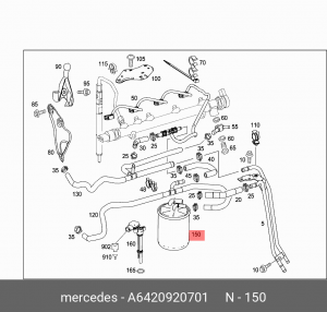 Фильтр топливный A 642 092 07 01 MERCEDES BENZ