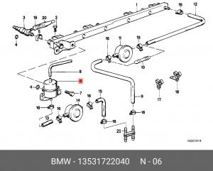 Регулятор давления подачи топлива 13 53 1 722 040 BMW