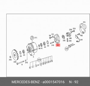 Мост диодный генератора A0001547016 MERCEDES BENZ