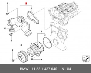 Термостат системы охлаждения 11 53 1 437 040 BMW