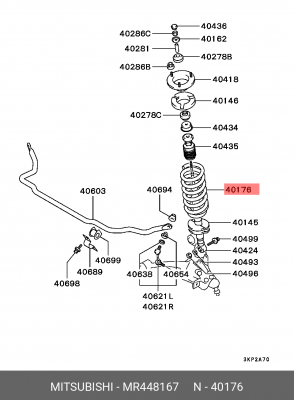 Пружина подвески MR448167 MITSUBISHI