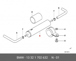 Фильтр топливный 13 32 1 702 632 BMW