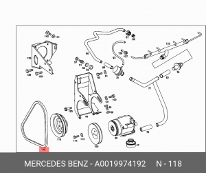 Ремень приводной A0019974192 MERCEDES BENZ