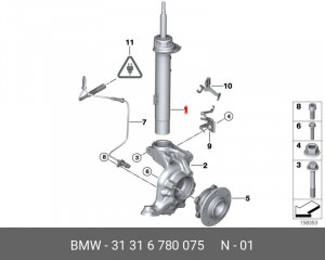 Амортизатор подвески 31 31 6 780 075 BMW