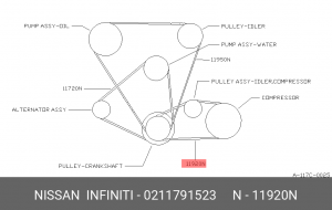 Ремень приводной 02117-91523 NISSAN