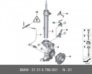 Амортизатор подвески 31 31 6 786 001 BMW