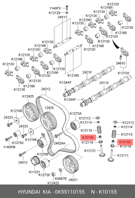 Колпачок маслосъемный 0K55110155 HYUNDAI KIA