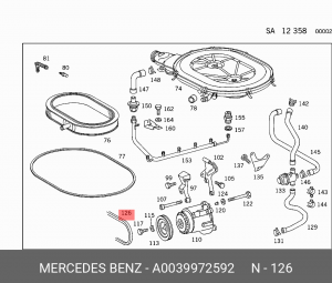Ремень приводной A0039972592 MERCEDES BENZ