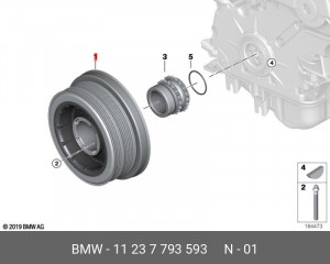 Шкив коленвала 11237793593 BMW