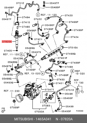 Форсунка топливная 1465A041 MITSUBISHI