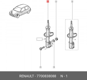 Амортизатор подвески 7700838088 RENAULT