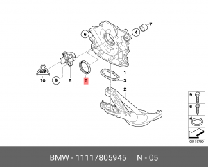 Сальник коленвала 11 11 7 805 945 BMW