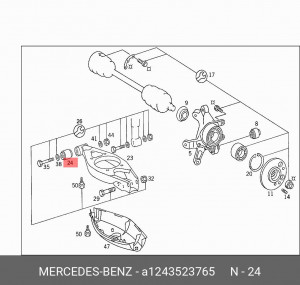 Сайлентблок A 124 352 37 65 MERCEDES BENZ