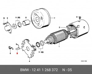 Щетка стартера 12 41 1 268 372 BMW