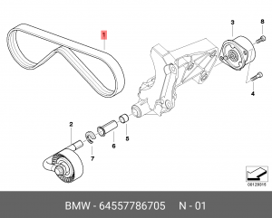 Ремень приводной 64 55 7 786 705 BMW