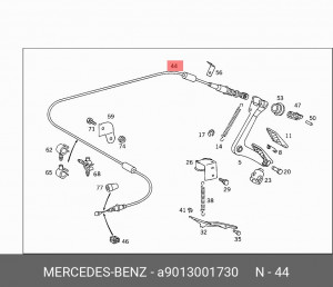 Трос педали газа - акселератора A 901 300 17 30 MERCEDES BENZ