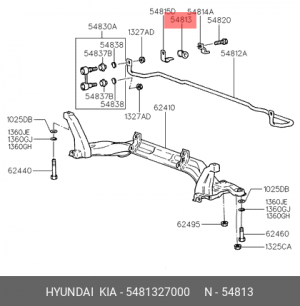 Втулка стабилизатора 5481327000 HYUNDAI KIA