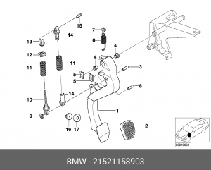 Цилиндр сцепления рабочий 21 52 1 158 903 BMW