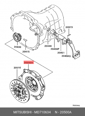 Крышка картера сцепления MD710634 MITSUBISHI