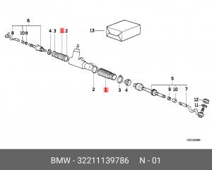Пыльник рулевой рейки 32 21 1 139 786 BMW