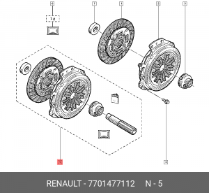 Сцепление (комплект) 7701477112 RENAULT