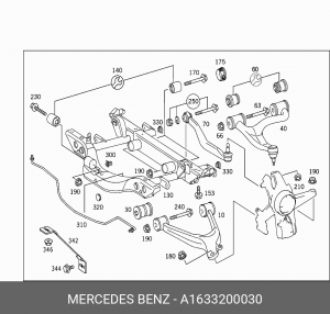 Амортизатор подвески A1633200030 MERCEDES BENZ