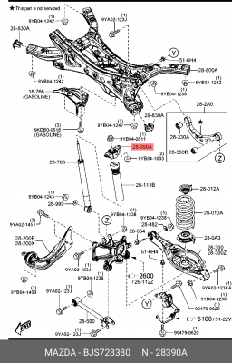 Опора амортизатора подвески BJS7-28-380 MAZDA