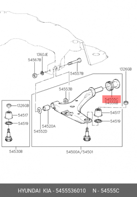 Сайлентблок 5455536010 HYUNDAI KIA