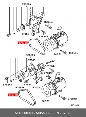 Ремень приводной MB568898 MITSUBISHI