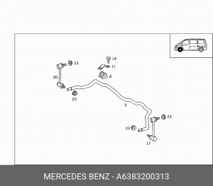 Амортизатор подвески A6383200313 MERCEDES BENZ