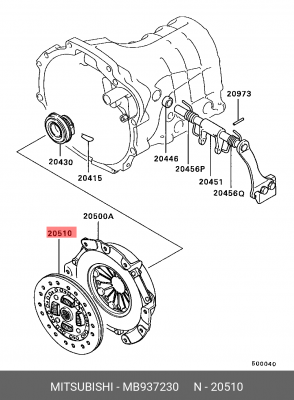 Диск сцепления MB937230 MITSUBISHI
