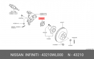 Подшипник ступицы колеса 43210-WL000 NISSAN