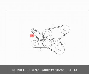 Ремень приводной A0029970692 MERCEDES BENZ