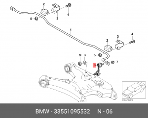 Стойка стабилизатора 33 55 1 095 532 BMW