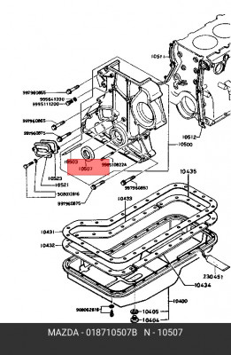 Сальник 018710507B MAZDA