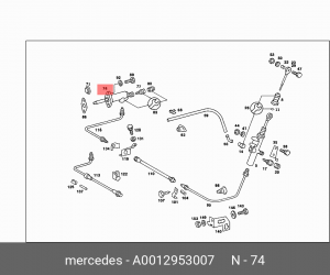 Цилиндр сцепления рабочий A 001 295 30 07 MERCEDES BENZ