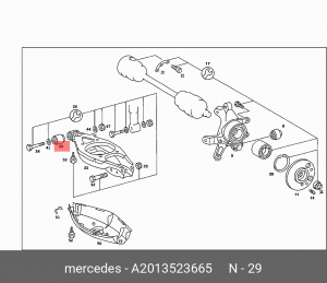 Сайлентблок A 201 352 36 65 MERCEDES BENZ