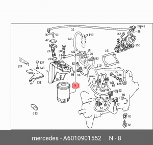 Фильтр топливный A6010901552 MERCEDES BENZ