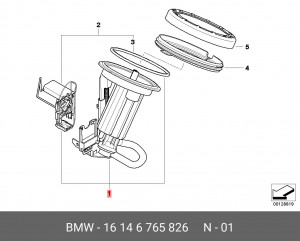 Фильтр топливный 16 14 6 765 826 BMW