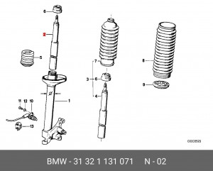 Амортизатор подвески 31 32 1 131 071 BMW