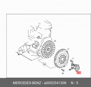Подшипник выжимной сцепления A 000 254 13 08 MERCEDES BENZ