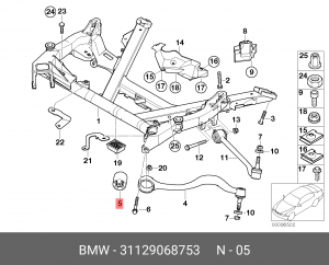 Сайлентблоки подвески (комплект) 31 12 9 068 753 BMW