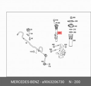 Амортизатор подвески A9063206730 MERCEDES BENZ
