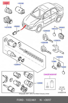 Замок зажигания 1 022 461 FORD