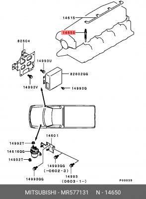 Свеча накаливания MR577131 MITSUBISHI