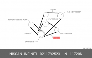 Ремень приводной 02117-92523 NISSAN