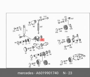 Шайба A 601 990 17 40 MERCEDES BENZ